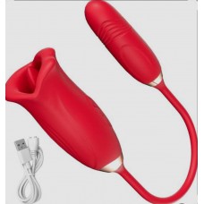 Rosa Vibrador Lame y Penetra 